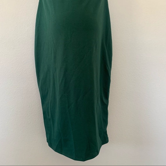 PinkBlush Forest Green Sweetheart Neckline Off Shoulder Maternity Fitted Dress - Picture 10 of 12